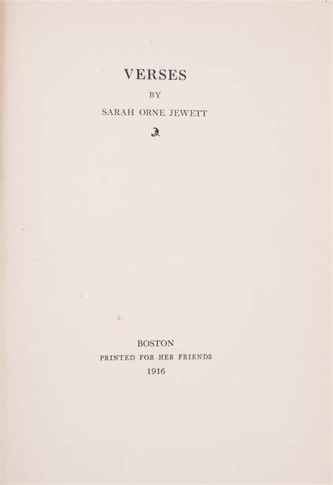 Verses. [Edited by M.A. deWolfe Howe.] by Jewett, Sarah Orne (1849-1909 ...
