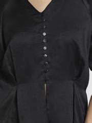 Buy Black Pleat Detail Casual Shirt Online – Shaye India