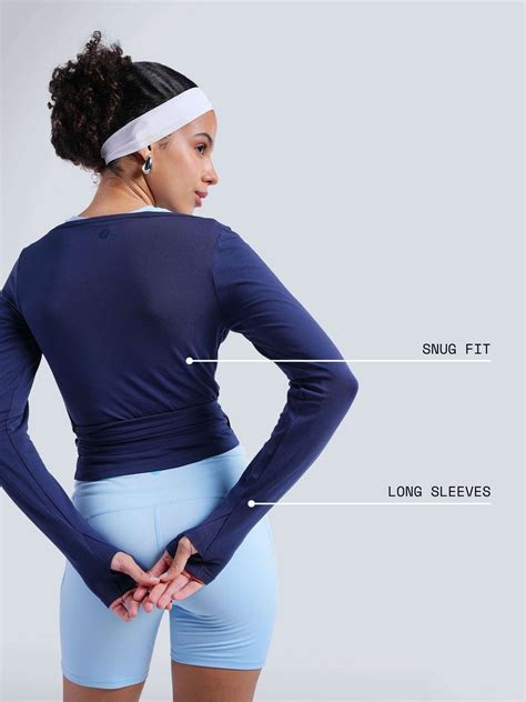Navy Cotton Wrap Top – CAVA Athleisure Pvt Ltd