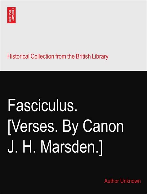Fasciculus. [Verses. By Canon J. H. Marsden.] : Amazon.in: Books