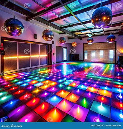 A Garage Magically Transforms into a Vibrant Disco Dance Floor Stock ...