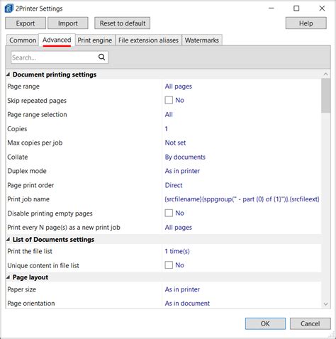 Image result for Advanced Printer Settings