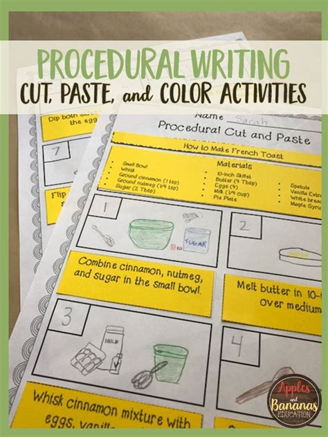 Image result for Procedural Writing Activities