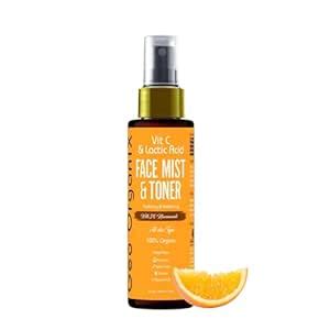 Vitamin C & Lactic Acid Face Mist Toner | 3% Niacinamide | Hydrating ...
