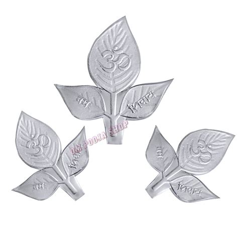 Pure Silver Bel Patra / Bilva Leaves Get from India