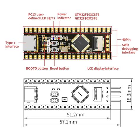 STM32F103RCT6 STM32F103C8T6 Core Board | ARM Cortex-M3 Dev Kit – REES52