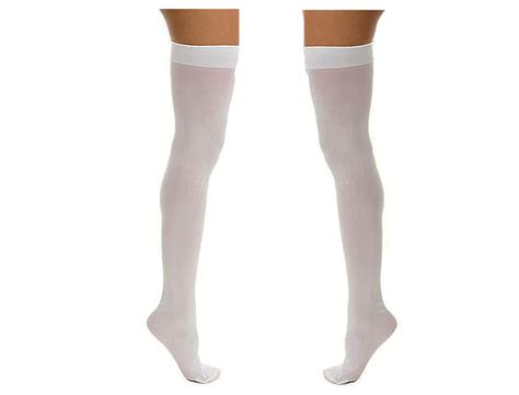 Buy Kalaneet 1 pair High Thigh White Stocking for Girls and women at ...