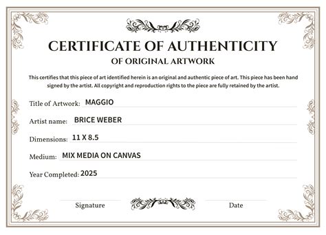 Certificate Of Appearance Template