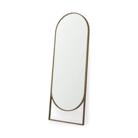 Sadie Arched Gold Frame Floor Mirror - verandacollection