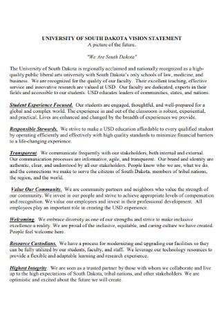 Image result for College Vision Statement Examples