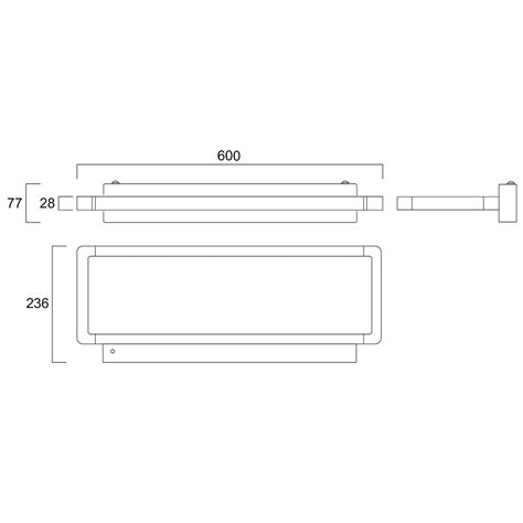 Sylvania Areum LED wall light, 60 x 24 cm, white, 840 | Lights.ie