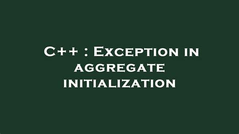 Image result for Aggregate Initialization