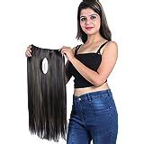 Glorious Hub 5 Clips Based Imported Synthetic Real Like Human Hair ...