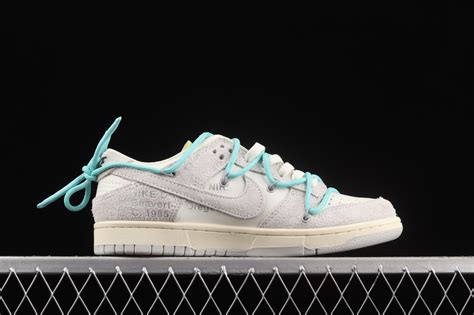 Off-White x Nike SB Dunk Low Lot 14 of 50 Neutral Grey Electro Green ...