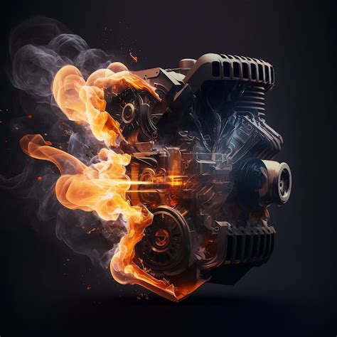 A car engine with smoke coming out of it artificial intellegence ...