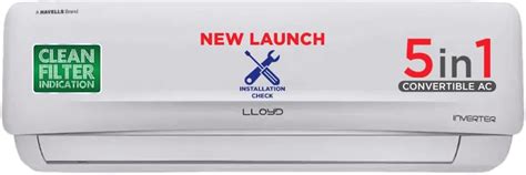 Lloyd 2.0 Ton 3 Star Inverter Split AC (5 in 1 Convertible, Copper ...
