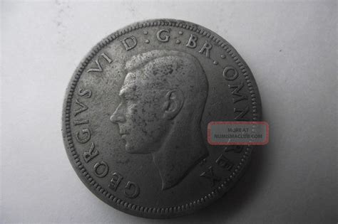 1948 Circulated Half Crown British Coin