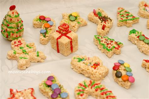 Holiday Rice Krispie Treats - Mom vs the Boys