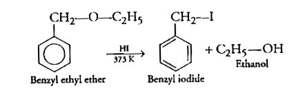 Write the equation for the reaction of hydrogen iodide with benzyl ...