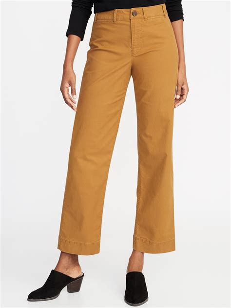 Mid-Rise Slim Wide-Leg Chinos for Women | Old Navy | Pants for women ...