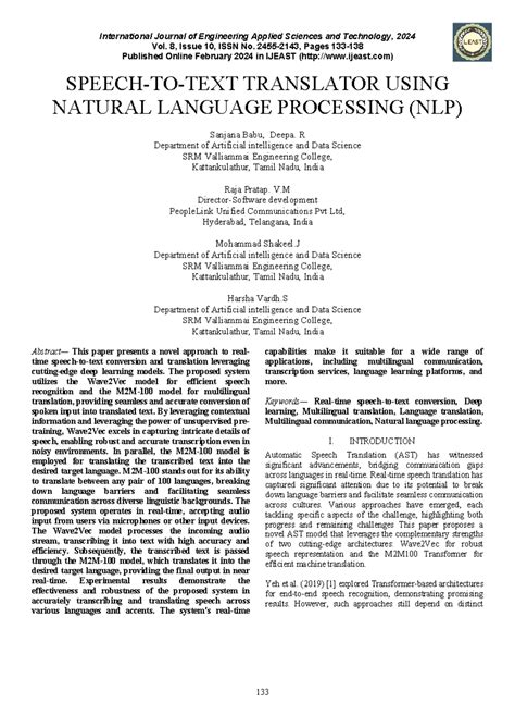 Speech to Text Translator Using NLP: A Novel Approach with Wave2Vec and ...