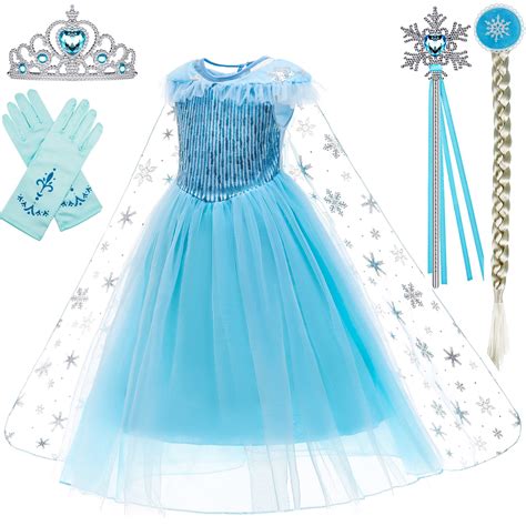 BanKids Disney Frozen Princess Elsa Costume Dress Up for Toddler Girls ...