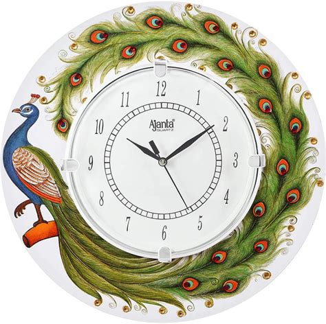 Buy Frescorr Resin Analog Wall Clock Royal Designer - Dual Side Peacock ...