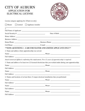 Fillable Online auburnny ElectricalLicenseApplicationpdf Adobe Acrobat ...