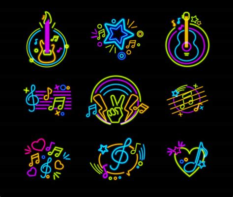 Neon Music Notes 的图像结果