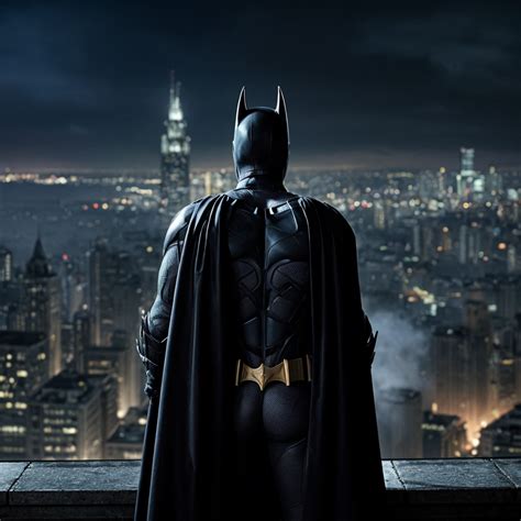 Batman Looking Over Gotham Image – Free AI Photorealistic Generator ...