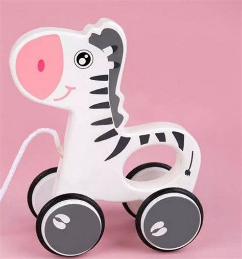Zebra Shape Toddler Pull Along Toys – Littleok - Wooden toy & Play ...