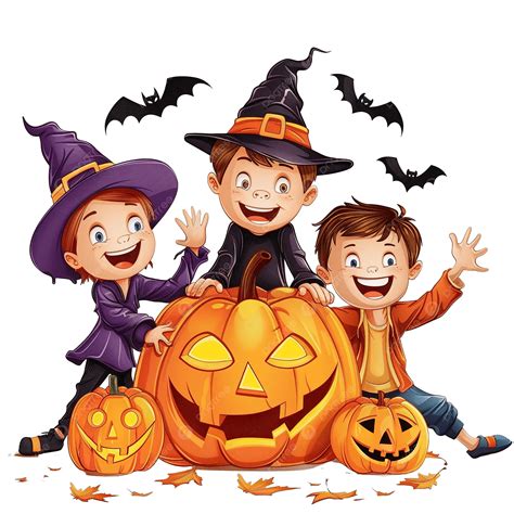 Kids Happy Halloween Clip Art