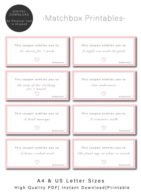 Buy Love Coupons for Her Instant Digital Download Valentines Gift Gift ...