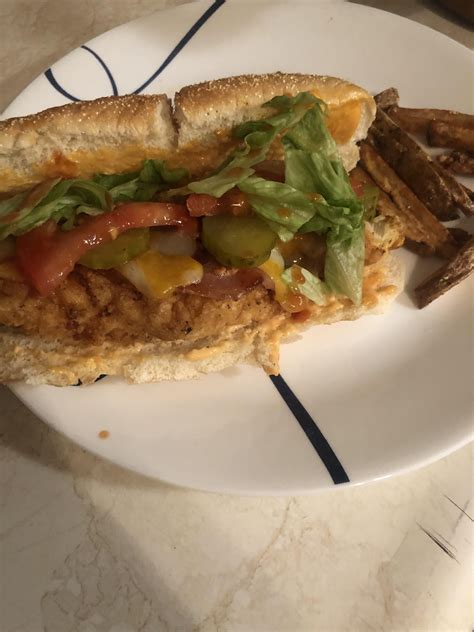[homemade] spicy fried chicken tender sandwich : r/food