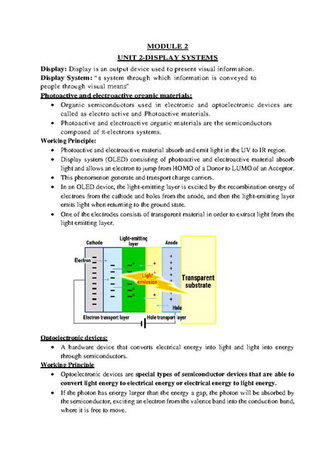 Module 2-Display systems - MODULE 2 UNIT 2 - DISPLAY SYSTEMS Display ...