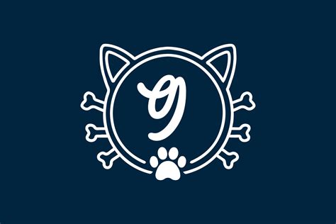 Cat Monogram Letter G Logo Designs. 10048454 Vector Art at Vecteezy