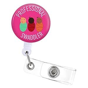 Badge Reels Holder Retractable with ID Clip for Nurse Name Tag Card ...