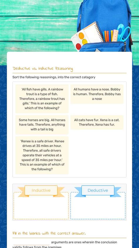 Deductive Reasoning Math Problems Worksheets PDF 的图像结果