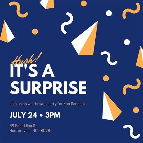 Free Surprise Party Invitation Printables