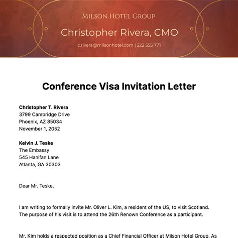 Image result for Invitation Letter Example