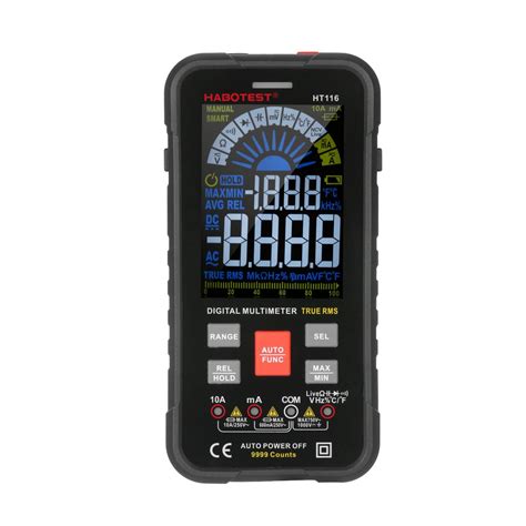 HABOTEST HT116 Digital Multimeter Voltmeter RMS 9999 Counts DC/AC Volt ...