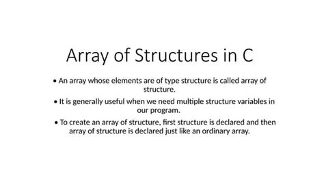 Array Structure in C 的图像结果