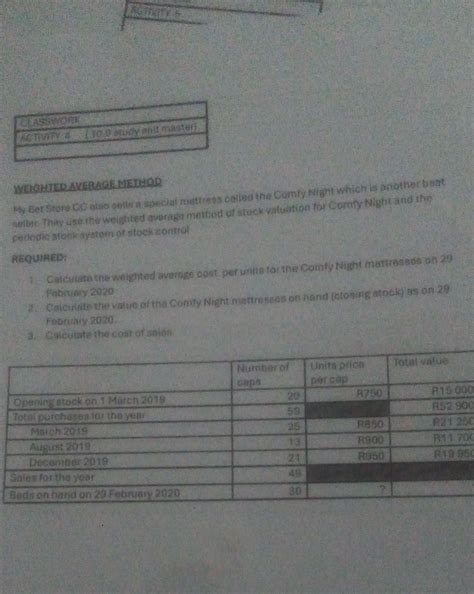 Calculate the weighted average cost per | StudyX
