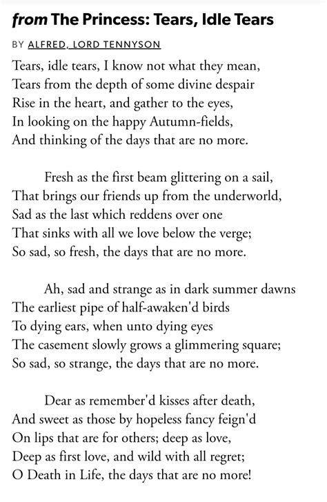 Alfred Lord Tennyson Poems
