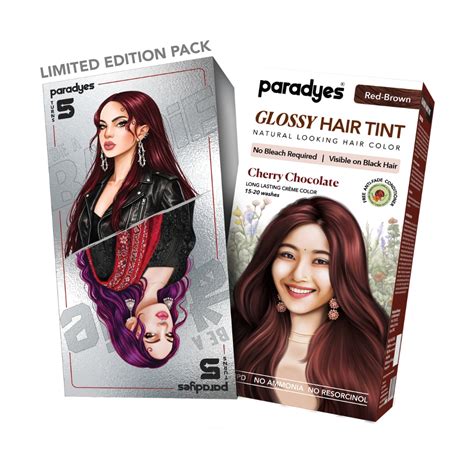 Buy Now Paradyes Cherry Chocolate Glossy Hair Tint | No Bleach, Semi ...