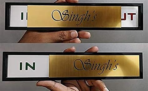 Unique Ads Media "YOUR NAME IN/OUT" Professional Sliding Sign Board ...