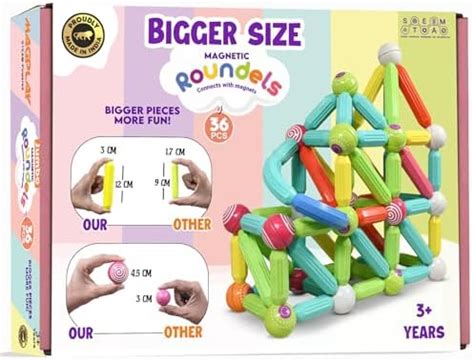 ToyDen Jungle Animals Magnetic Construction Magnet Blocks Building Toy ...