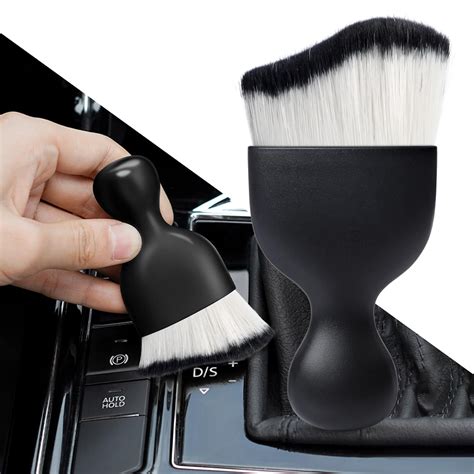 Car Interior Dust Brush, Car Detailing Brush, Soft Bristles Detailing Brush Dusting Tool for ...