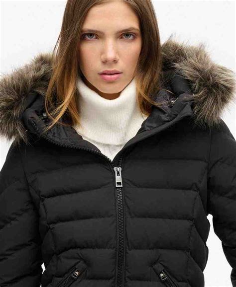 FUJI FAUX FUR HOOD PADDED JKT