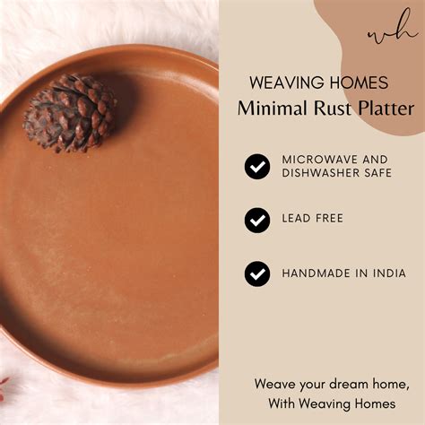 Minimal Rust Platter – WeavingHomes